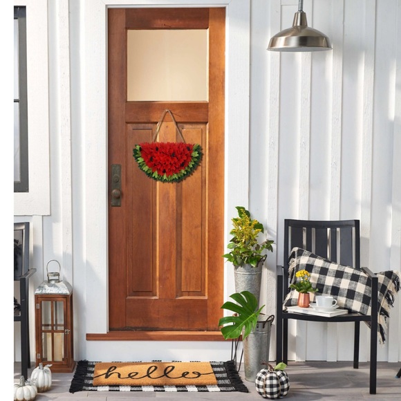 Celebrate Together Summer Decorative Watermelon Wreath - Picture 2 of 5